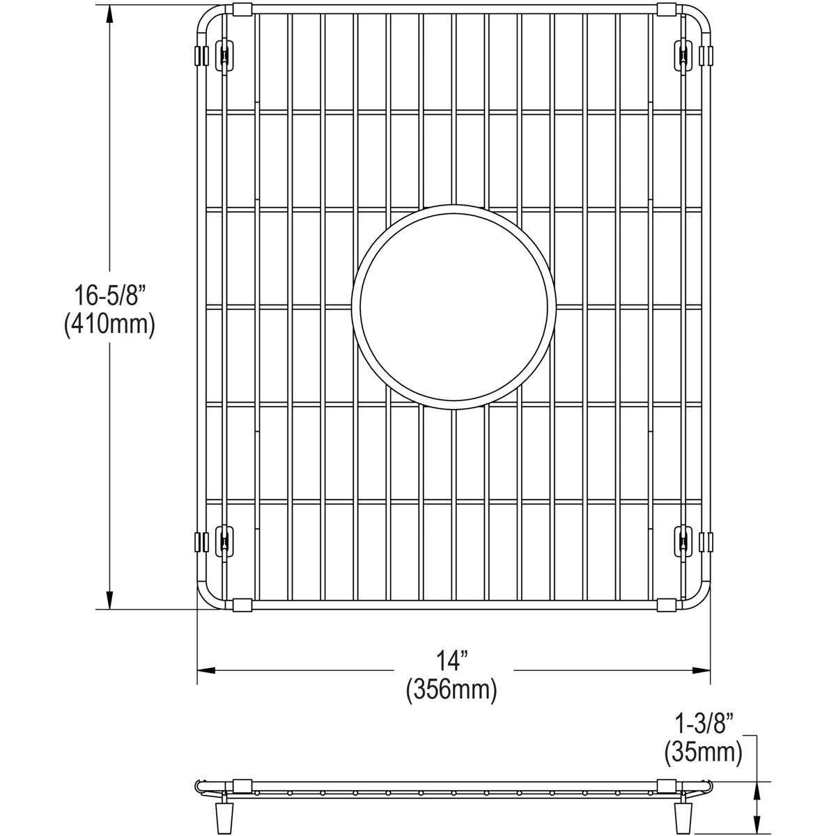 Elkay LKBG1417SS Stainless Steel 14" x 16-5/8" x 1-3/8" Bottom Grid - The Sink Boutique