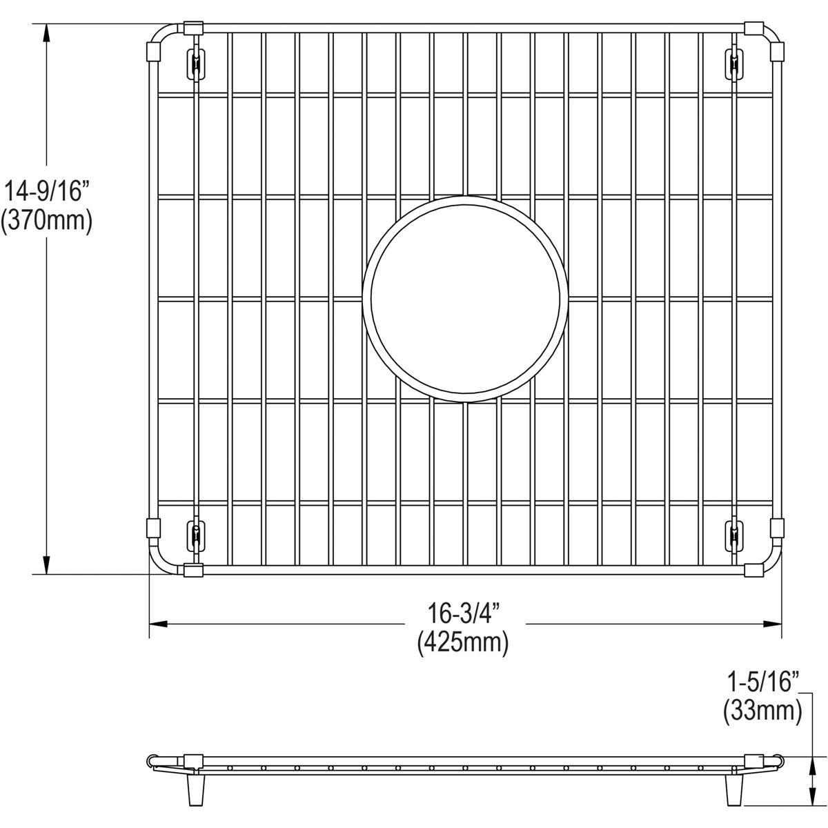 Elkay LKBG1715SS Stainless Steel 16-3/4" x 14-9/16" x 1-5/16" Bottom Grid - The Sink Boutique