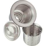Elkay LKDD 3-1/2" Drain Fitting, Deep Strainer Basket and Brass tailpiece
