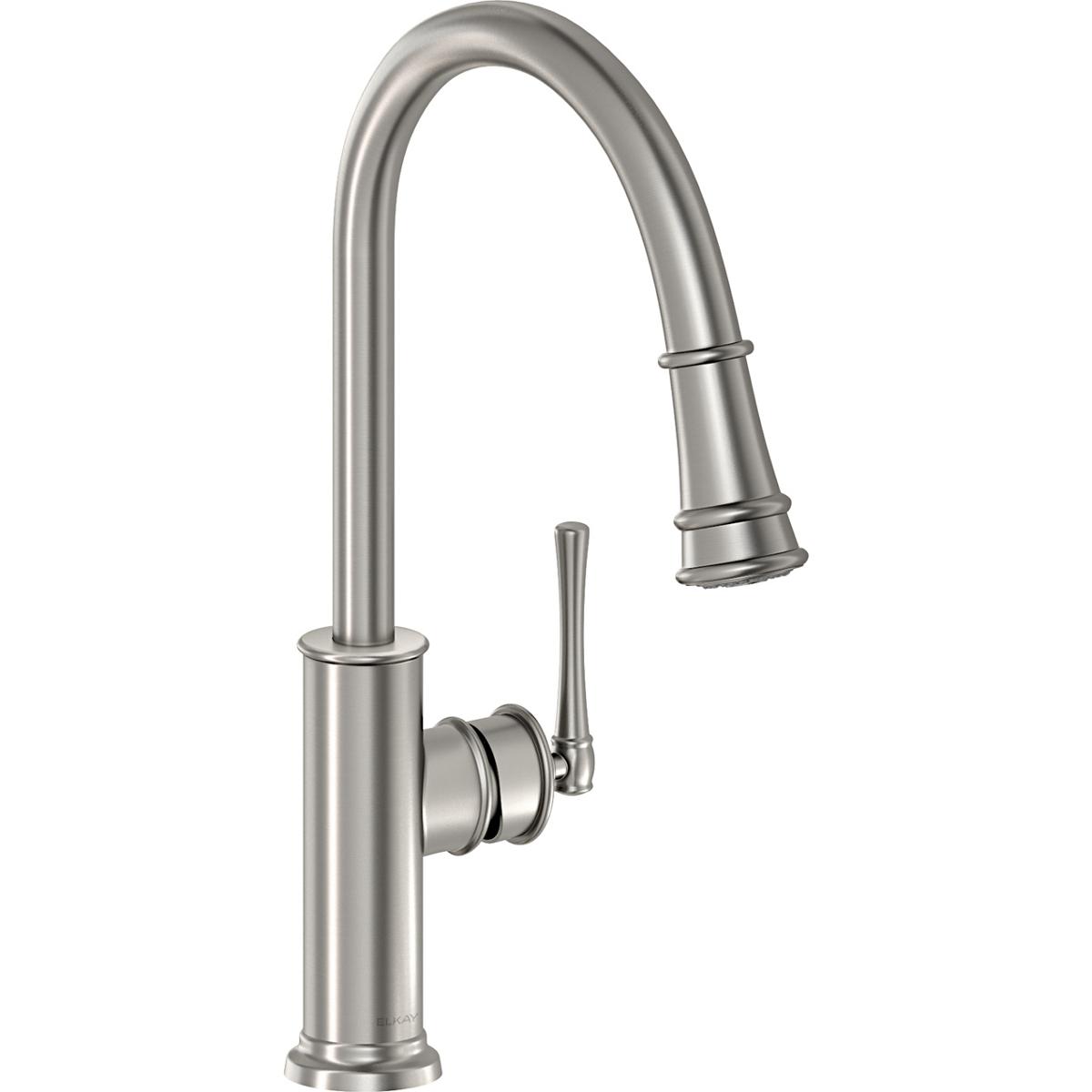 Elkay LKEC2031LS Explore Single Hole Kitchen Faucet with Pull-down Spray and Forward Only Lever Handle Lustrous Steel - The Sink Boutique