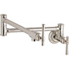 Elkay LKEC2091PN Explore Wall Mount Single Hole Pot Filler Kitchen Faucet with Lever Handles Polished Nickel