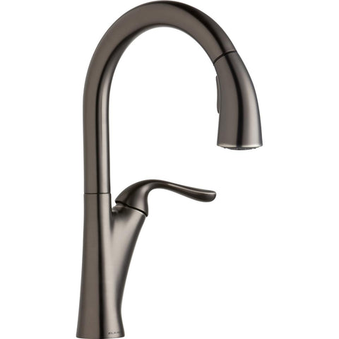 Elkay LKHA4031AS Harmony Single Hole Kitchen Faucet with Pull-down Spray and Forward Only Lever Handle Antique Steel
