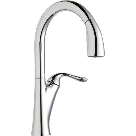 Elkay LKHA4031CR Harmony Single Hole Kitchen Faucet with Pull-down Spray and Forward Only Lever Handle Chrome