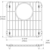 Elkay LKOBG1616SS Stainless Steel 11-1/2" x 11-1/2" x 1" Bottom Grid - The Sink Boutique