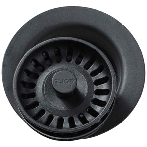 Alternate Image for Elkay LKQD35BK Polymer 3-1/2" Disposer Flange with Removable Basket Strainer and Rubber Stopper Black