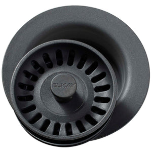 Alternate Image for Elkay LKQD35CH Polymer 3-1/2" Disposer Flange with Removable Basket Strainer and Rubber Stopper Charcoal
