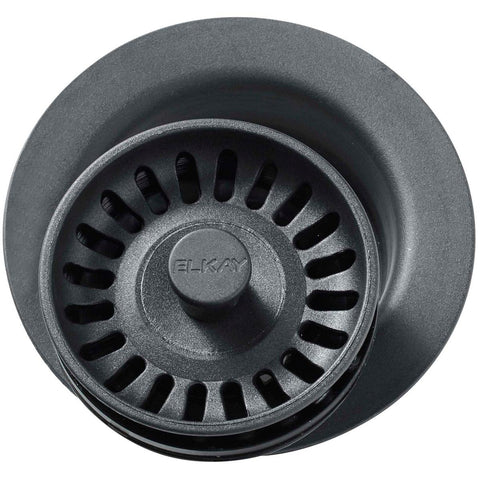 Elkay LKQD35GY Polymer 3-1/2" Disposer Flange with Removable Basket Strainer and Rubber Stopper Dusk Gray