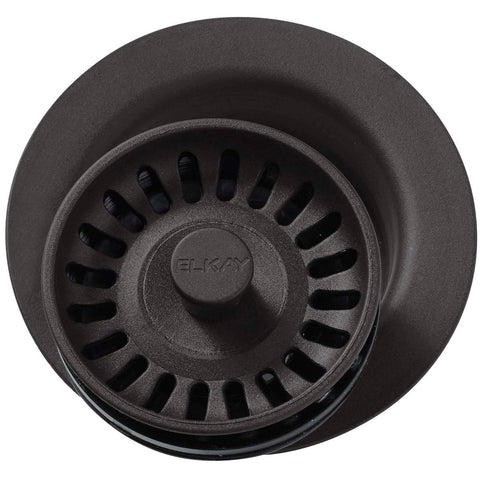 Elkay LKQD35MC Polymer 3-1/2" Disposer Flange with Removable Basket Strainer and Rubber Stopper Mocha
