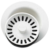 Elkay LKQD35RT Polymer 3-1/2" Disposer Flange with Removable Basket Strainer and Rubber Stopper Ricotta