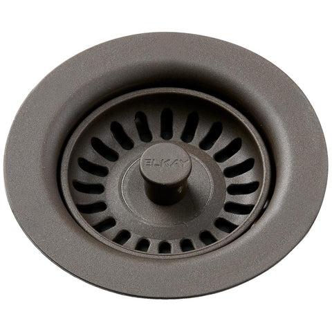 Elkay LKQS35CN Polymer Drain Fitting with Removable Basket Strainer and Rubber Stopper Chestnut