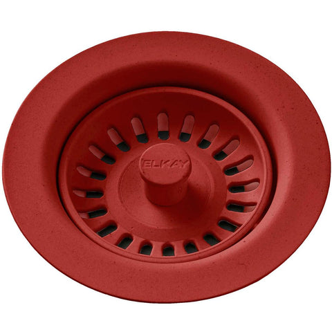 Elkay LKQS35MA Polymer Drain Fitting with Removable Basket Strainer and Rubber Stopper Maraschino