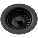 Elkay LKQS35MC Polymer Drain Fitting with Removable Basket Strainer and Rubber Stopper Mocha