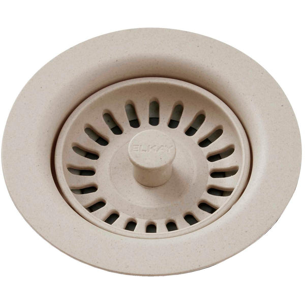 Elkay LKQS35PT Polymer Drain Fitting with Removable Basket Strainer and Rubber Stopper Putty