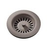 Elkay LKQS35SM Polymer Drain Fitting with Removable Basket Strainer and Rubber Stopper Silvermist