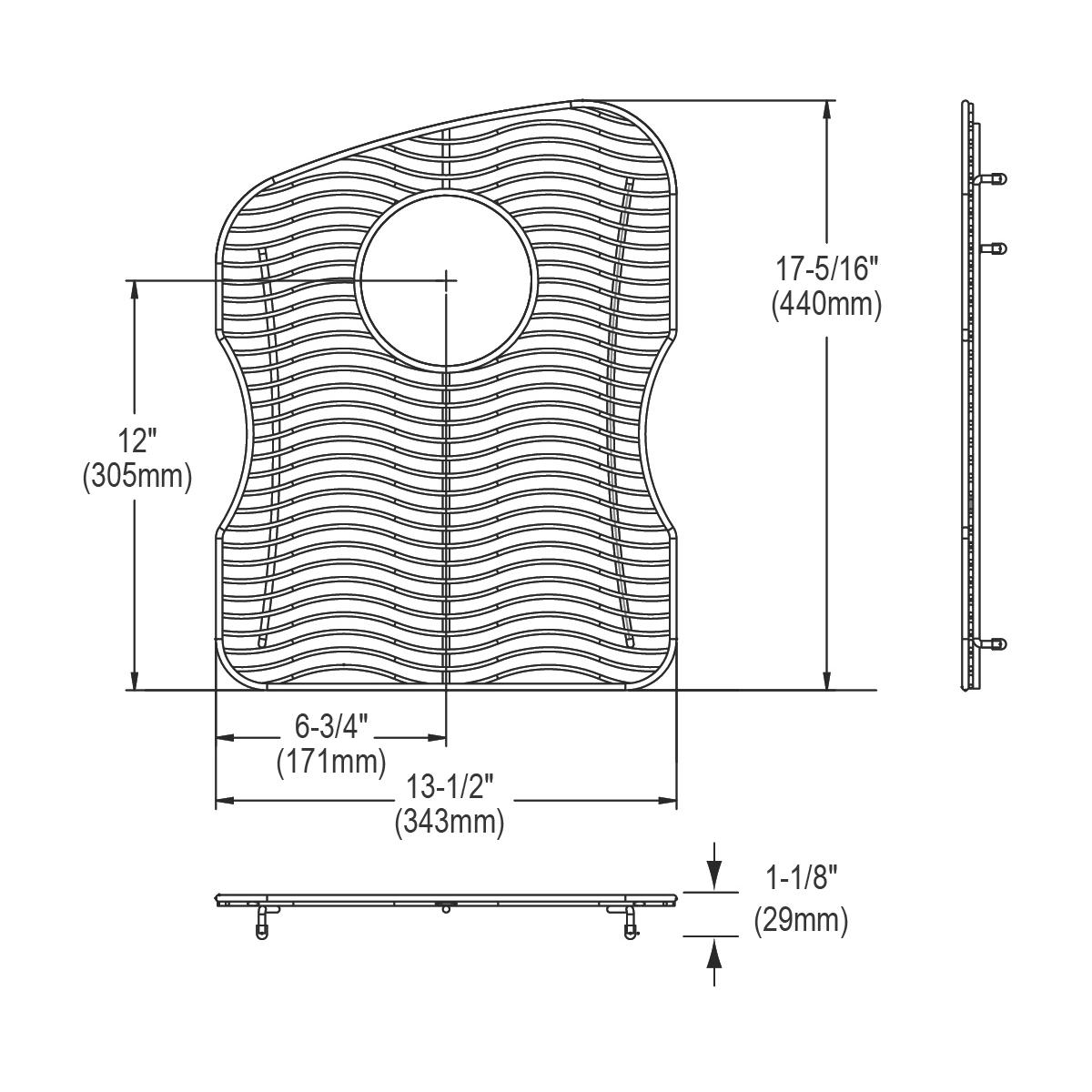 Elkay LKWOBG1520LSS Stainless Steel 13-1/2" x 17-5/16" x 1-1/8" Bottom Grid - The Sink Boutique