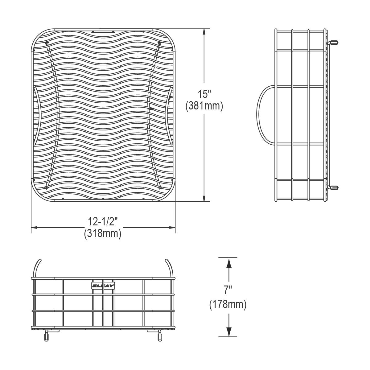 Elkay LKWRB1316SS Stainless Steel 12-1/2" x 15" x 7" Rinsing Basket - The Sink Boutique