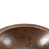 Premier Copper Products 17" Oval Copper Bathroom Sink, Oil Rubbed Bronze, LO17FDB - The Sink Boutique