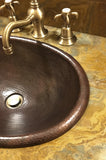 Premier Copper Products 17" Oval Copper Bathroom Sink, Oil Rubbed Bronze, LO17RDB - The Sink Boutique