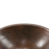 Premier Copper Products 17" Oval Copper Bathroom Sink, Oil Rubbed Bronze, LO17RDB - The Sink Boutique