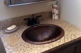 Premier Copper Products 18" Oval Copper Bathroom Sink, Oil Rubbed Bronze, LO18RDB - The Sink Boutique