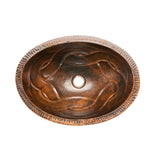Premier Copper Products 19" Oval Copper Bathroom Sink, Oil Rubbed Bronze, LO19FBDDB - The Sink Boutique