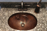 Premier Copper Products 19" Oval Copper Bathroom Sink, Oil Rubbed Bronze, LO19FKOIDB - The Sink Boutique