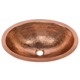 Premier Copper Products 19" Oval Copper Bathroom Sink, Polished Copper, LO19FPC - The Sink Boutique