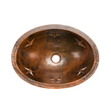 Premier Copper Products 19" Oval Copper Bathroom Sink, Oil Rubbed Bronze, LO19FSTDB - The Sink Boutique
