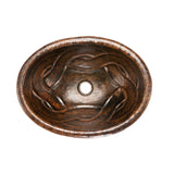 Premier Copper Products 19" Oval Copper Bathroom Sink, Oil Rubbed Bronze, LO19RBDDB - The Sink Boutique