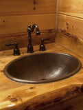 Premier Copper Products 19" Oval Copper Bathroom Sink, Oil Rubbed Bronze, LO19RDB - The Sink Boutique
