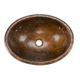 Premier Copper Products 19" Oval Copper Bathroom Sink, Oil Rubbed Bronze, LO19RFLDB - The Sink Boutique