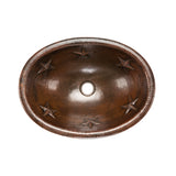 Premier Copper Products 19" Oval Copper Bathroom Sink, Oil Rubbed Bronze, LO19RSTDB - The Sink Boutique