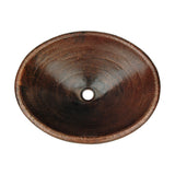 Premier Copper Products 20" Oval Copper Bathroom Sink, Oil Rubbed Bronze, LO20RDB - The Sink Boutique