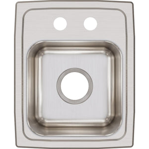 Alternate Image for Elkay Lustertone Classic 13" Stainless Steel Kitchen Sink, 18 Gauge, Lustrous Satin, 2 Faucet Hole, LR13162