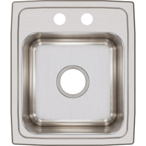 Alternate Image for Elkay Lustertone Classic 15" Stainless Steel Bar Sink, Lustrous Satin, 2 Faucet Hole, LR15172