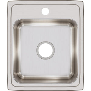 Alternate Image for Elkay Lustertone Classic 17" Stainless Steel Kitchen Sink, 18 Gauge, Lustrous Satin, 1 Faucet Hole, LR17201