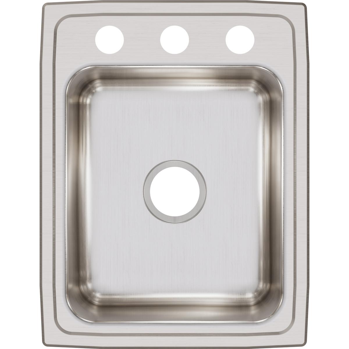 Elkay Lustertone Classic 17" Stainless Steel Kitchen Sink, Lustrous Satin, LR17223