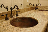 Premier Copper Products 17" Round Copper Bathroom Sink, Oil Rubbed Bronze, LR17FDB - The Sink Boutique