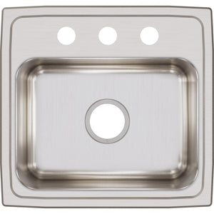 Alternate Image for Elkay Lustertone Classic 19" Drop In/Topmount Stainless Steel Kitchen Sink, 18 Gauge, Lustrous Satin, 3 Faucet Hole, LR19183