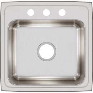 Alternate Image for Elkay Lustertone Classic 20" Stainless Steel Kitchen Sink, 18 Gauge, Lustrous Satin, 3 Faucet Hole, LR19193