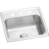Elkay Lustertone Classic 20" Stainless Steel Kitchen Sink, Lustrous Satin, LR1919PD1