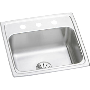 Alternate Image for Elkay Lustertone Classic 20" Stainless Steel Kitchen Sink, 18 Gauge, Lustrous Satin, 2 Faucet Hole, LR1919PD2