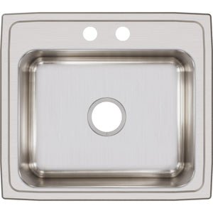 Alternate Image for Elkay Lustertone Classic 22" Stainless Steel Kitchen Sink, 18 Gauge, Lustrous Satin, 2 Faucet Hole, LR22192