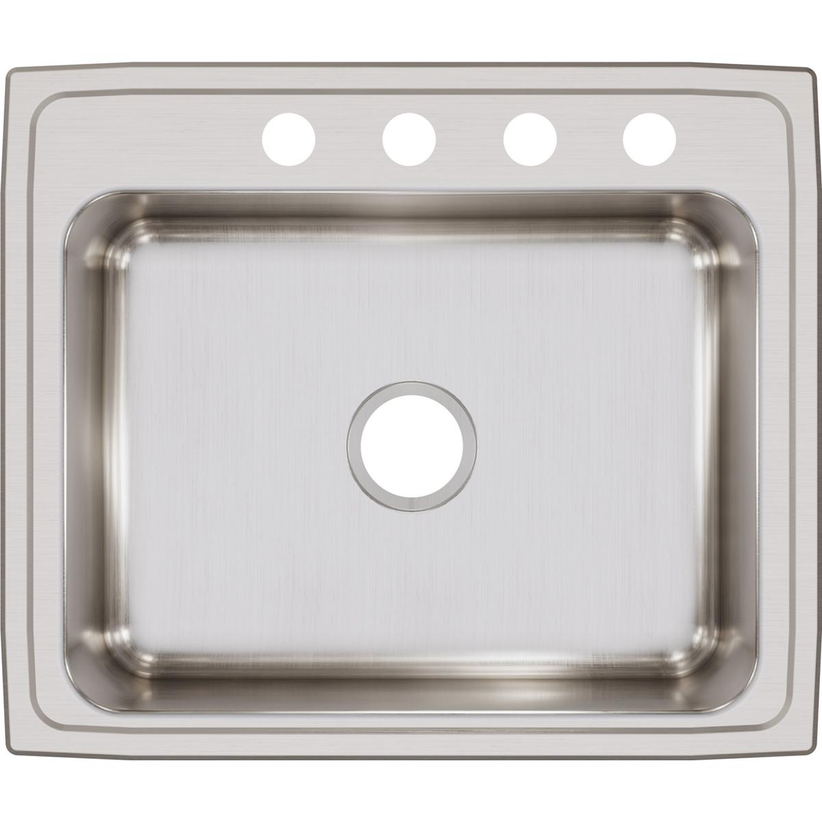 Elkay Lustertone Classic 25" Stainless Steel Kitchen Sink, Lustrous Satin, LR25214
