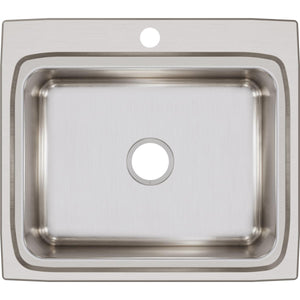 Alternate Image for Elkay Lustertone Classic 25" Stainless Steel Kitchen Sink, 18 Gauge, Lustrous Satin, 1 Faucet Hole, LR25221