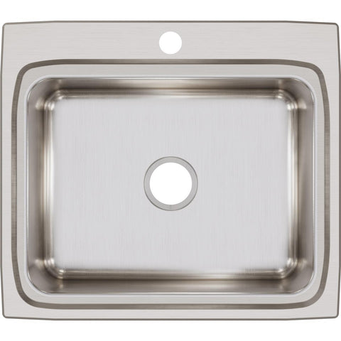 Elkay Lustertone Classic 25" Stainless Steel Kitchen Sink, Lustrous Satin, LR25221