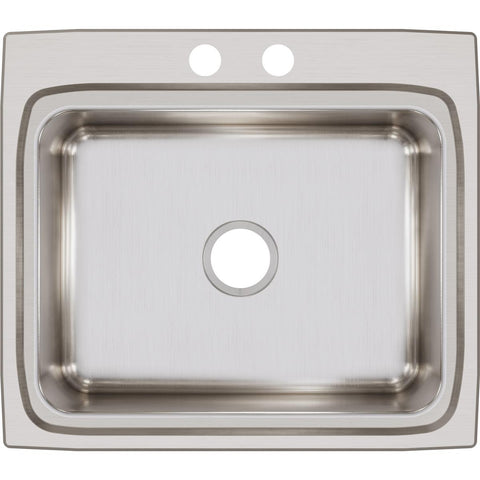 Elkay Lustertone Classic 25" Stainless Steel Kitchen Sink, Lustrous Satin, LR25222