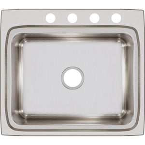 Alternate Image for Elkay Lustertone Classic 25" Stainless Steel Kitchen Sink, 18 Gauge, Lustrous Satin, 4 Faucet Hole, LR25224