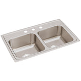 Elkay Lustertone Classic 29" Stainless Steel Kitchen Sink, 50/50 Double Bowl, Lustrous Satin, LR29183 - The Sink Boutique