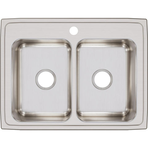 Elkay Lustertone Classic 29" Stainless Steel Kitchen Sink, 50/50 Double Bowl, Lustrous Satin, LR29221